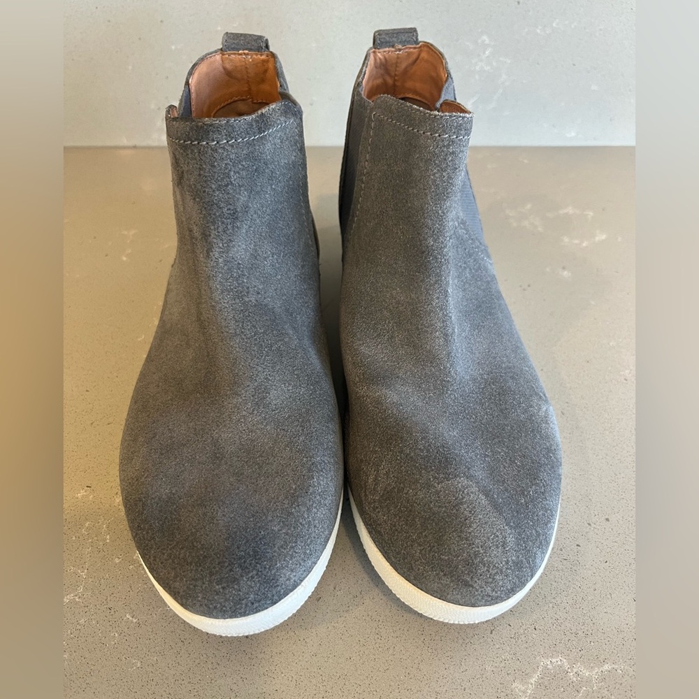 Fit Flop Gray Suede Ankle Boots Booties Shoes Women’s Size 6.5 - Picture 5 of 12